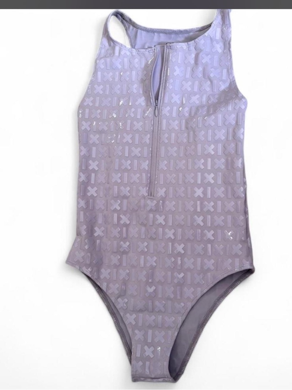 cxix gecko grip lilac bodysuit with zipper